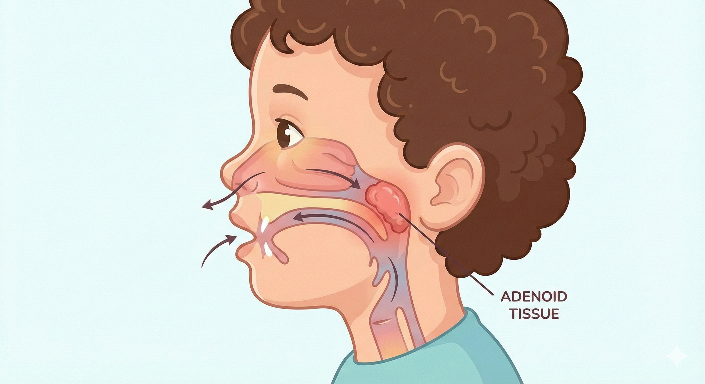 تضخم اللوزتين واللحمية (الغدانيات)