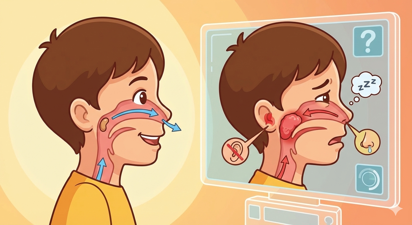 هل تضخم اللحمية عند الاطفال خطير؟