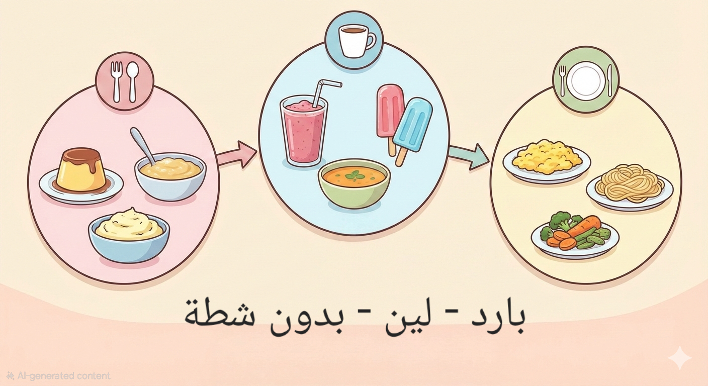 الأكل بعد عملية اللوز:   دليلك للتعافي (وهل الآيس كريم إجباري؟)   