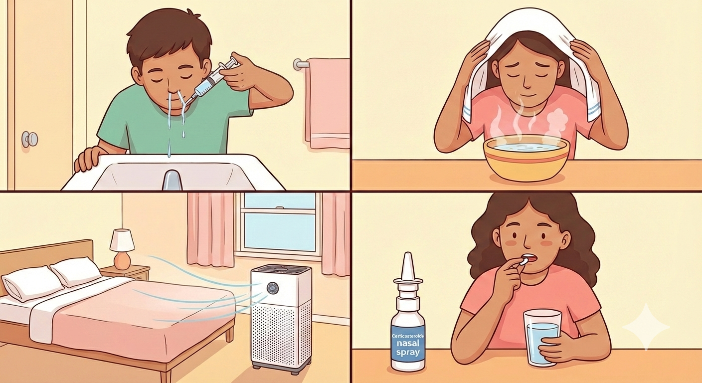 هل يمكن علاج تضخم غضاريف الأنف في المنزل؟