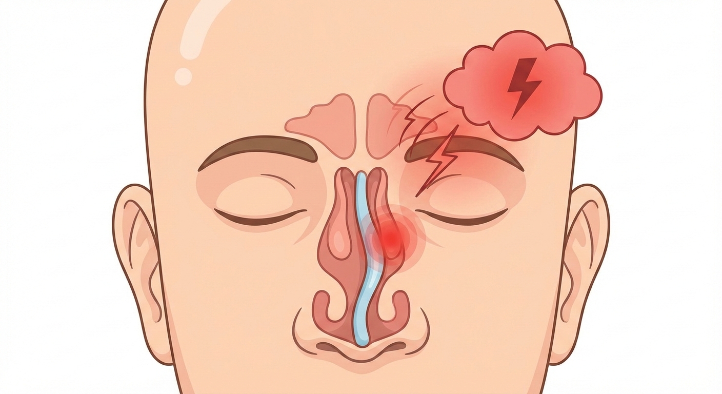 هل اعوجاج الحاجز الأنفي يسبب الصداع والدوخة؟