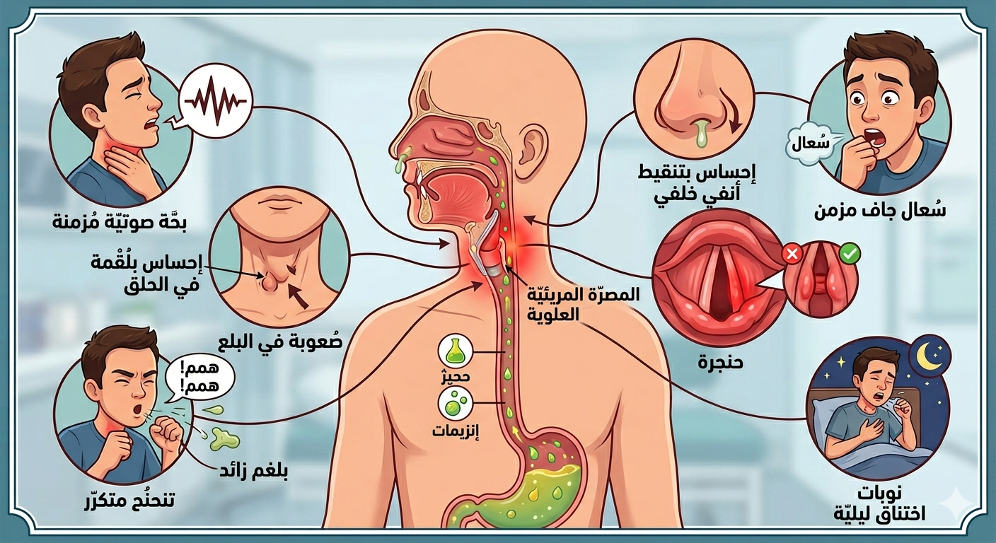 الارتجاع الصامت: العلاقة الخفية بين الارتجاع المريئي وبحة الصوت