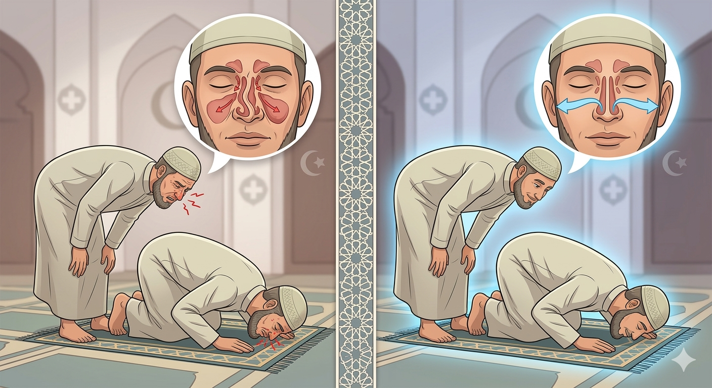 الصلاة و السجود بعد عمليات الأنف