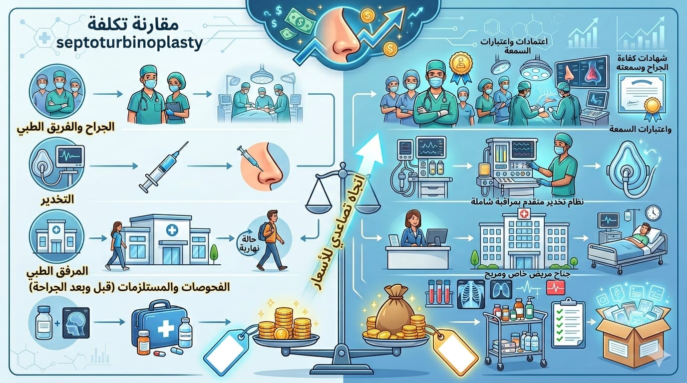 سعر عملية الحاجز الأنفي وتصغير الغضاريف 2026: أسباب تفاوت التكلفة وكيف تختار الأفضل؟