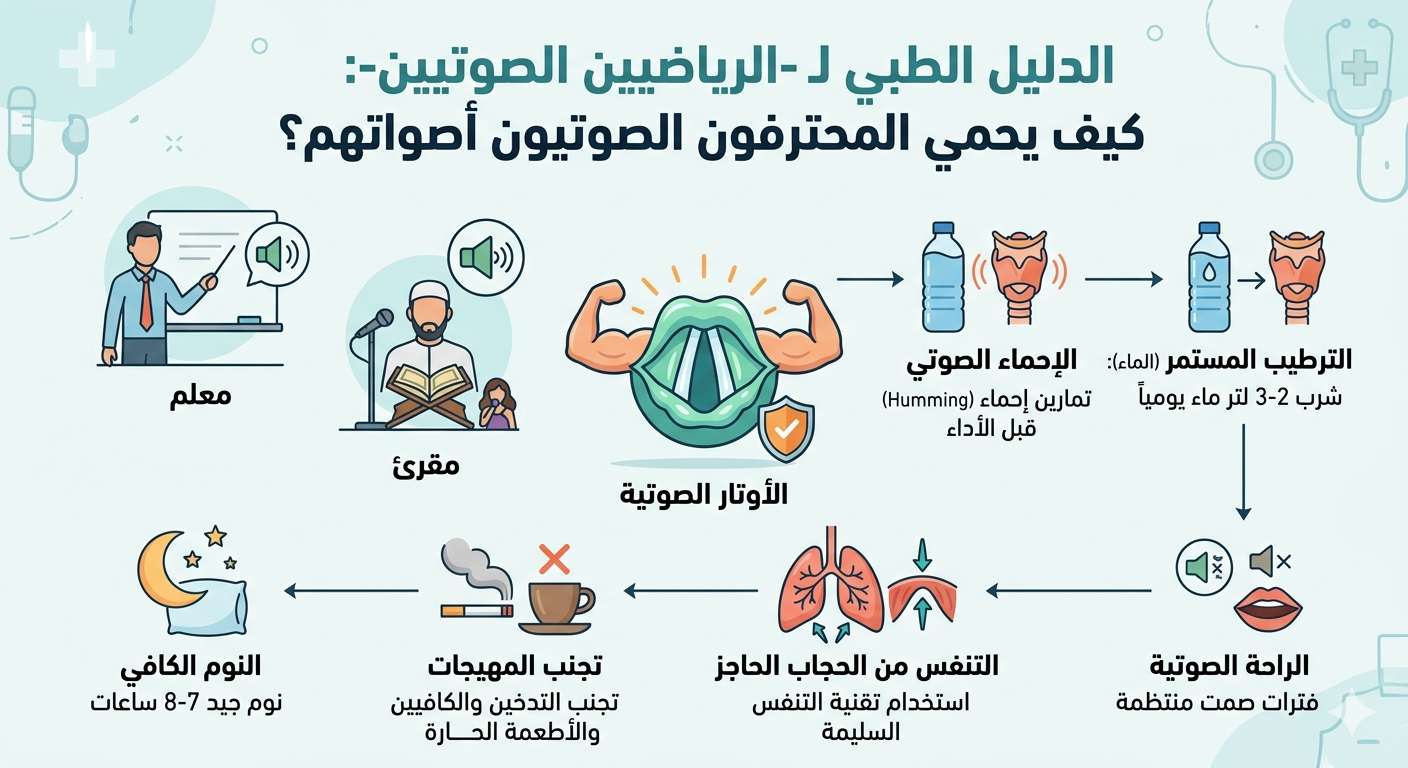 كيف يحمي المعلمون والمقرئون والمغنيون أصواتهم من الإجهاد؟ الدليل الطبي لـ “ممتهنى الأداء الصوتى “