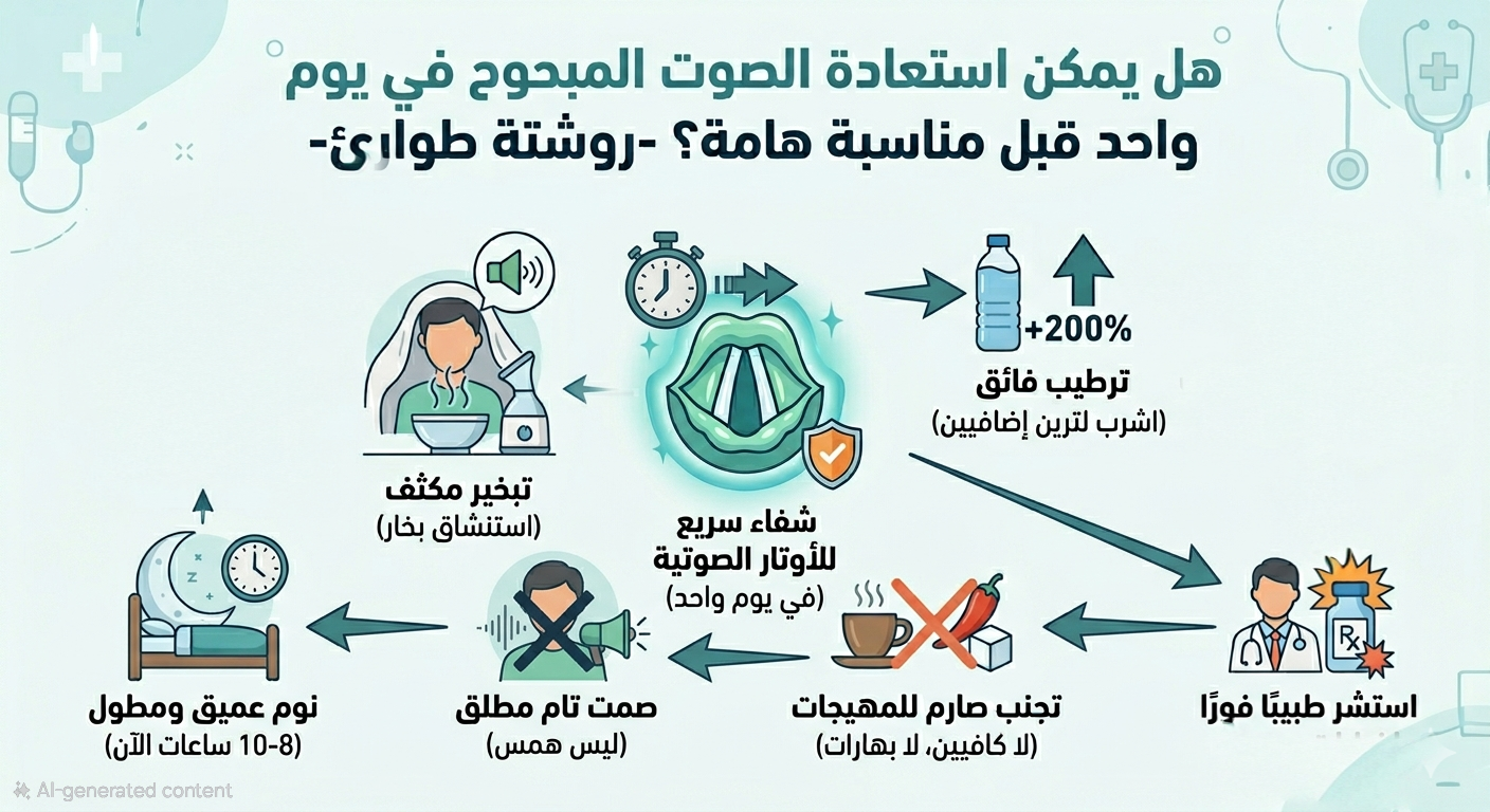 هل يمكن استعادة الصوت المبحوح في يوم واحد قبل مناسبة هامة؟ “روشتة طوارئ”